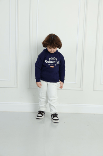 طقم ولادي شتوي كحلي بطبعة MT-21