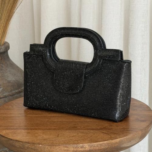 Elegant Crystal Evening Bag with Top Handle