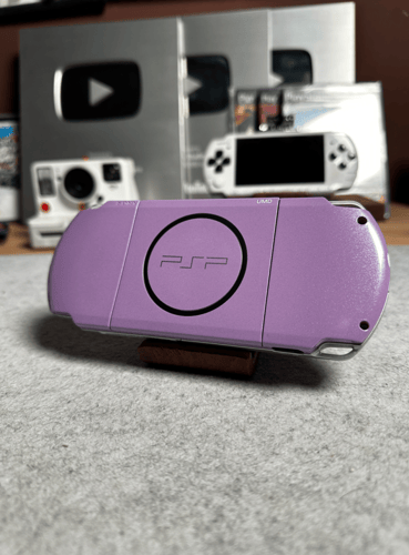 PSP 3000 Lilac Purple Monster Hunter Airou Village...