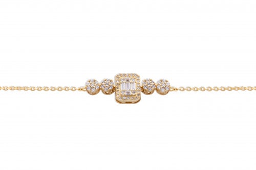 أسوارة فضة عيار 925 تصميم ألماس B2021