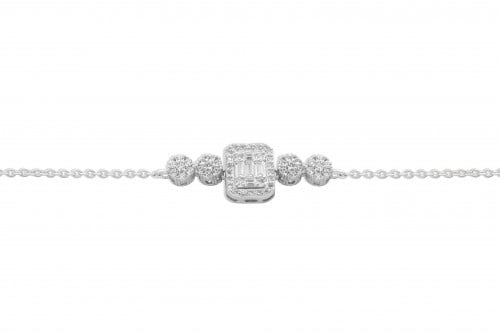 أسوارة فضة عيار 925 تصميم ألماس B2020