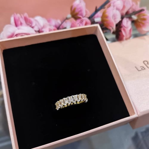 خاتم فضة عيار 925 مرصع بحجر الألماس الصناعيR1053