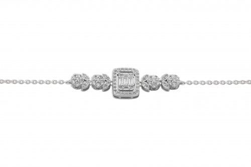 أسوارة فضة عيار 925 تصميم ألماس B2023