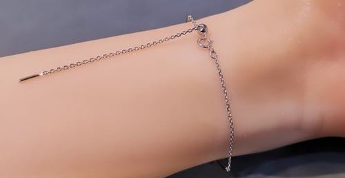 أسواره فضه عيار 925 تصميم الماس