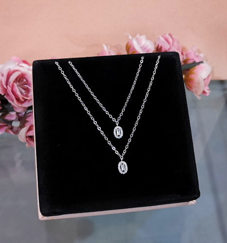 تشوكر فضة عيار 925 تصميم الماس