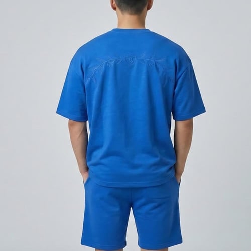 طقم شورت رجالي اوفر سايز