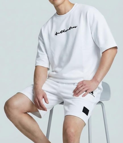 طقم شورت رجالي اوفر سايز