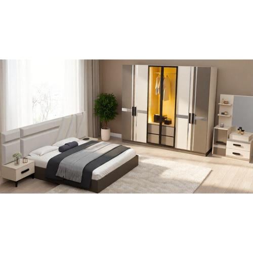 غرفة نوم عصرية – 6 قطع بتخزين هيدروليك