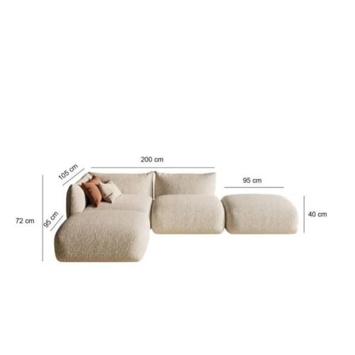 كنب زاوية بوكليه مارسيليا مودرن