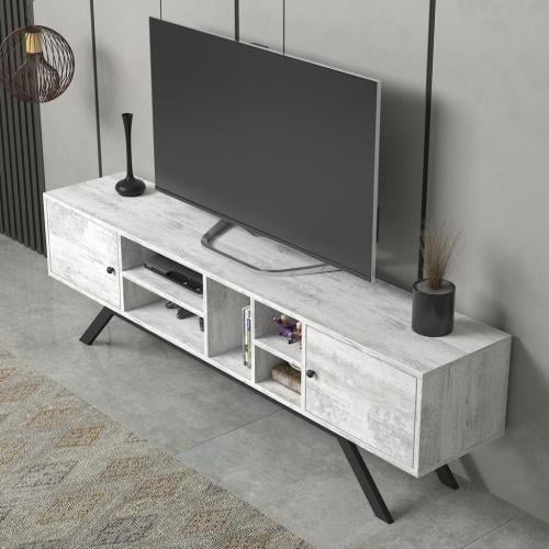 طاولة تلفزيون بلازما ارثر - ابيض