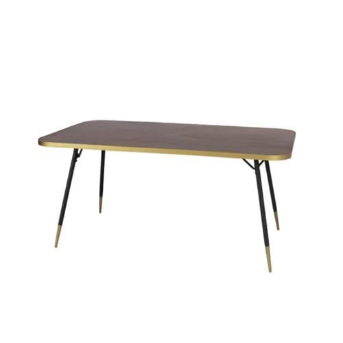 طاولة طعام أورو 160 سم - بني وذهبي