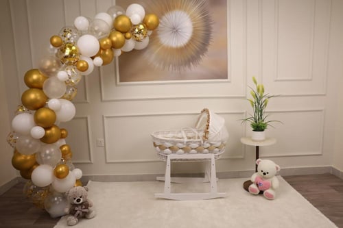 سلة موسى خيزران أبيض مع ضفيرة بيج – مهد مواليد أني...