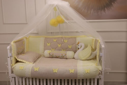 حواجز سرير فاخر مع تطريز