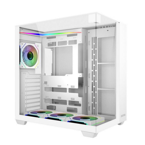 Egeira Galaxy 4 White ATX Gaming Computer Case USB...