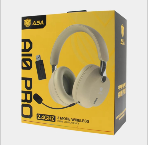 ASA A10 PRO Wireless Gaming Headset, 3-Mode Connectivity, 2.4GHz/Bluetooth 5.3/Wired, 40ms Low Latency, Noise Cancelling Mic, 40+...