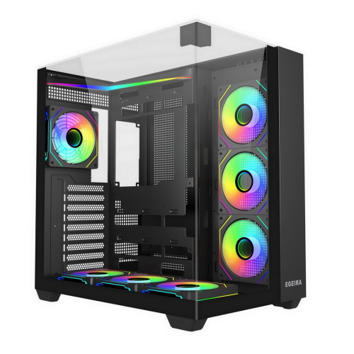 Egeira Galaxy 7 Black ATX Gaming Computer Case USB...
