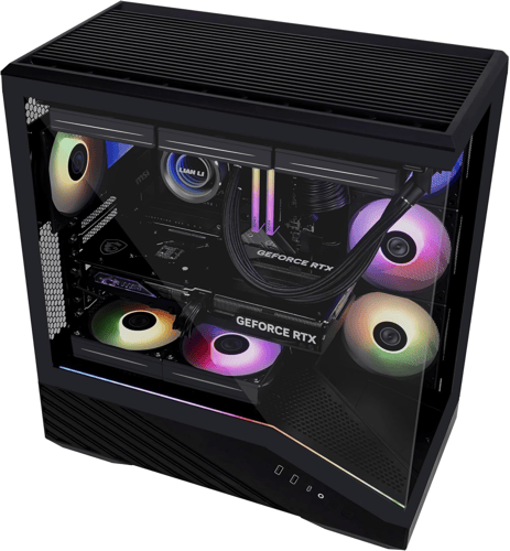 LIAN LI V100R CASE 4ARBG FANS PRE-INSTALLED - BLAC...