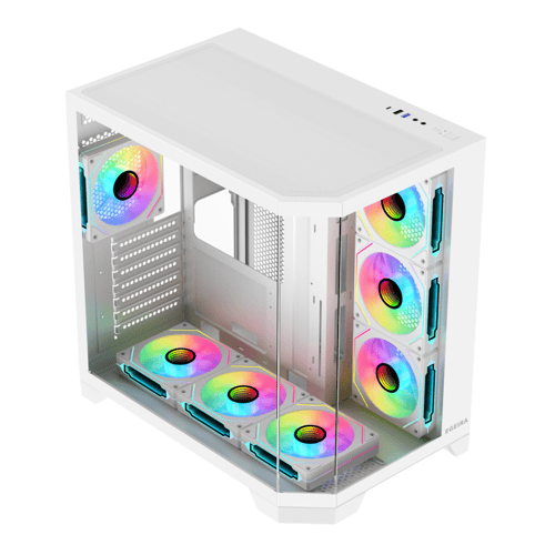 Egeira Glacier ATX Gaming Computer Case White USB3...