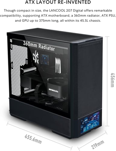 LIAN LI LANCOOL 207 DIGITAL BLACK