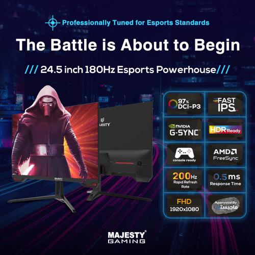 شاشة قيمنق ماجيستي 24.5 بوصة – FHD 1080P، 200Hz
