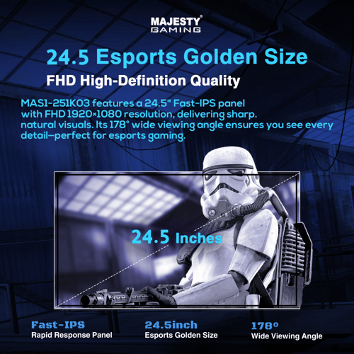 شاشة قيمنق ماجيستي 24.5 بوصة – FHD 1080P، 200Hz