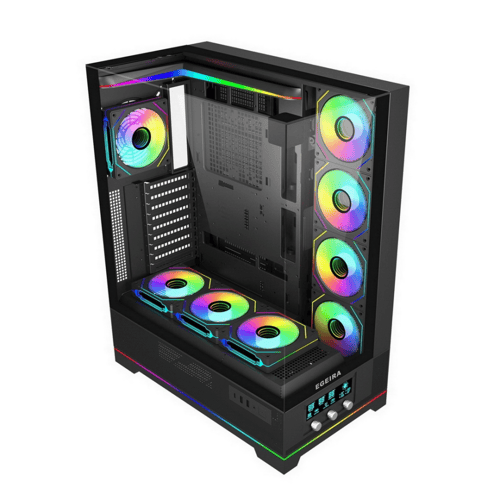 Egeira Commander Black ATX Gaming Computer Case US...
