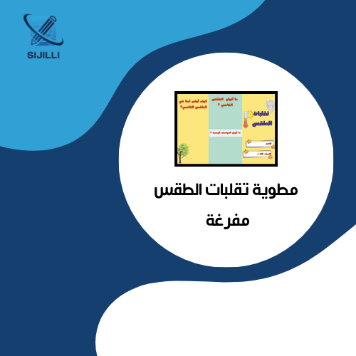 مطوية تقلبات الطقس ( مفرغة ) علوم ثالث - الفصل الد...
