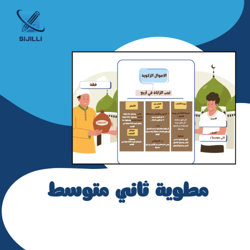 مطوية الاموال الزكوية ثاني متوسط