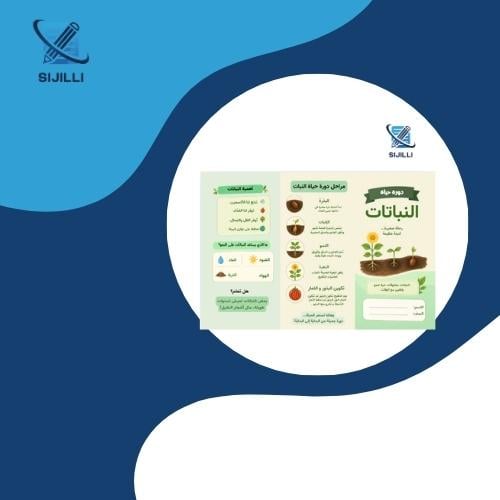 مطوية دورة حياة النباتات- علوم الصف ثالث ابتدائي ا...