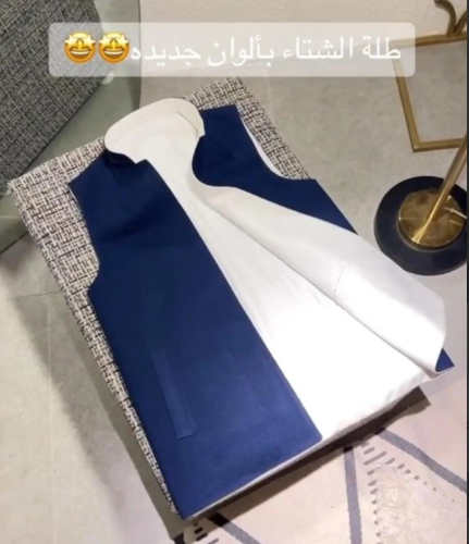 سديري دبل فيس كحلي مع ابيض