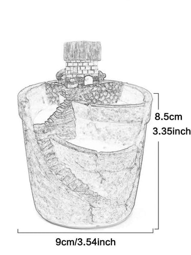 أصيص زهور دائري وإبداعي