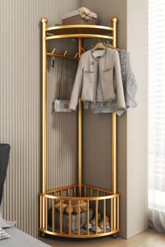 رف ملابس وقبعات قائم بذاته لزاوية غرفة النوم، رف ت...