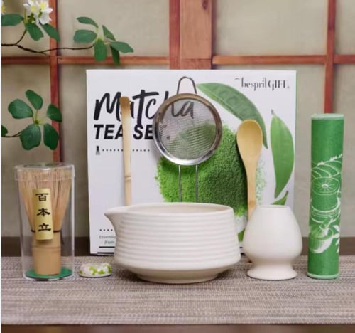 مجموعة خفق ماتشا الأساسية على الطراز الياباني مكون...