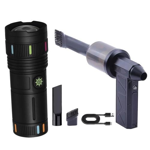 باقة الكشاف + منفاخ الهواء (حزمة تنظيف وإضاءة متكا...