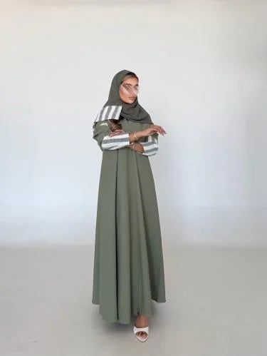 عباية ملونة خضراء #59
