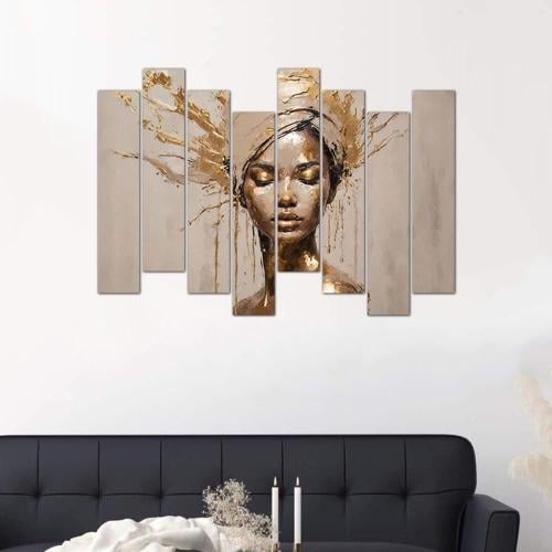 Modern wall art depicting a woman - 24515 - divided into eight pieces