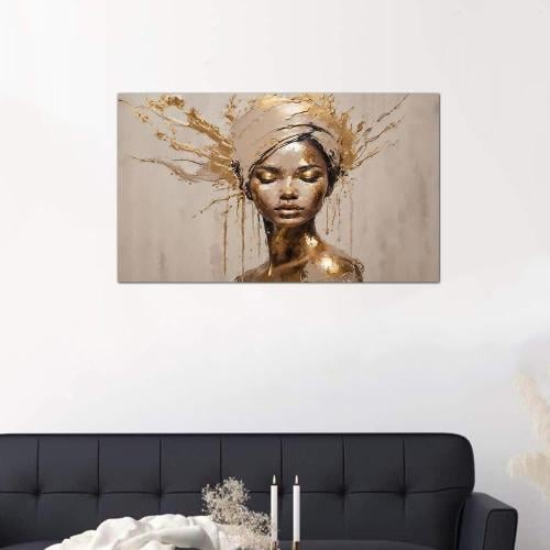 Modern wall art drawing of a woman