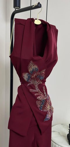 بنطلون وسديري مطرز 308