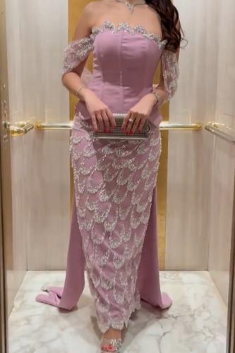 فستان مموج امريكي مع باربي