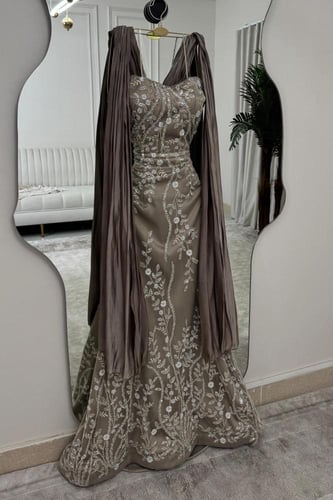 فستان سهره فخم مطرز