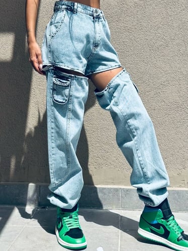 كازابلانكا - جينز بسحاب عصري D109