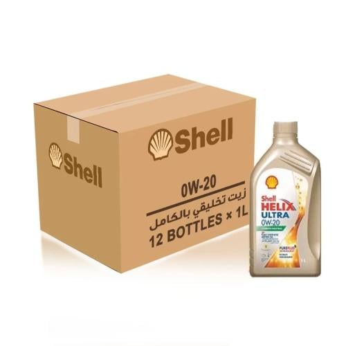 زيت محرك شل هليكس 0W20 تخليقي بالكامل كرتون 12 لتر