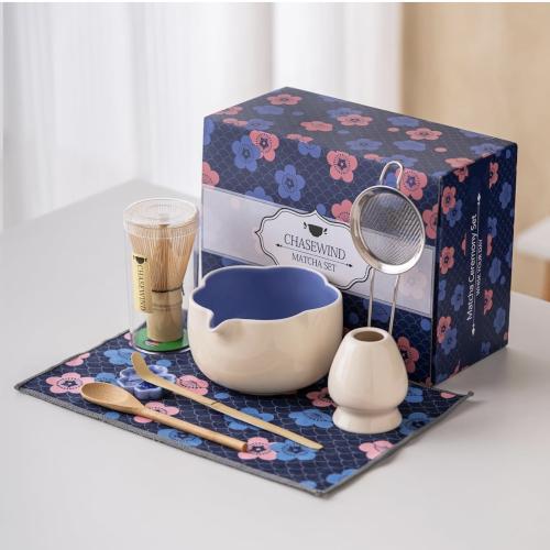 Matcha set white-blue