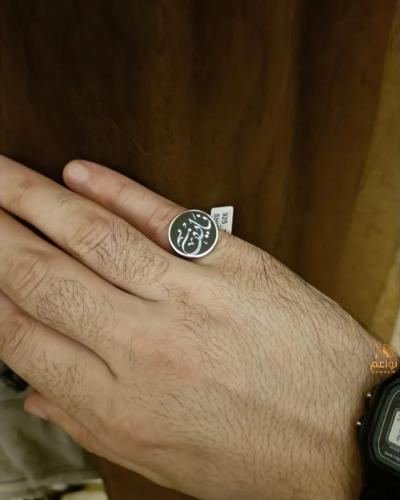 خاتم ملكي فضه عيار 925 بالاسم