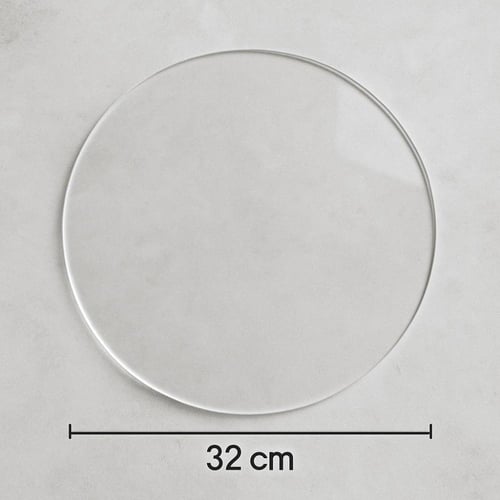 قواعد اكريلك دائرية شفافة