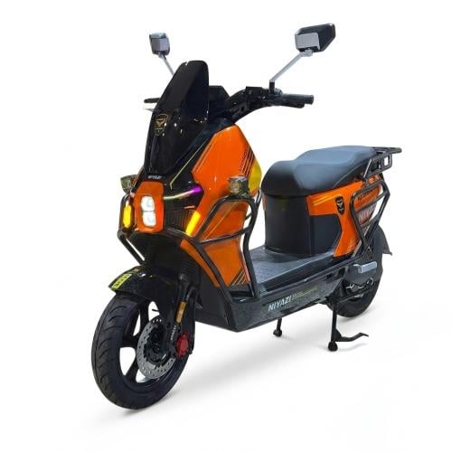 دباب كهربائي مدرع NB118 MAX بمحرك 5000 واط وبطارية 72 فولت مع دعامات حماية وهيكل شحن مع شاحن جوال ونظام NFC
