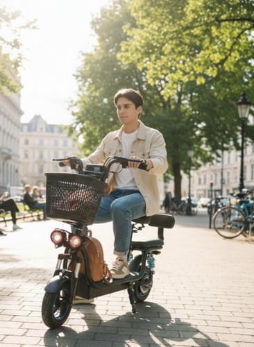 سكوتر كهربائي للكبار بعجلات 10 إنش | بطارية قوية 4...