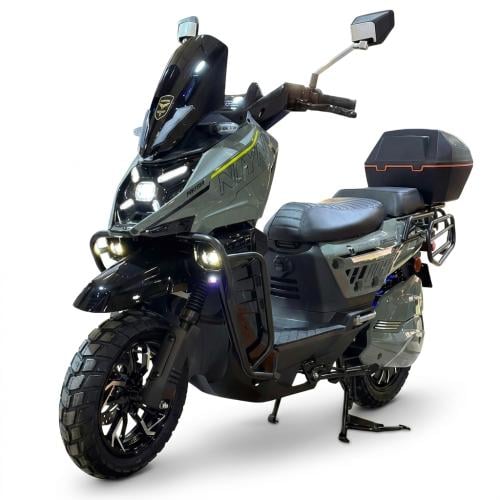 دباب كهربائي هاسكي مدرع NB1117 بقوة 5000 واط وبطارية 72 فولت بإنارات ليزر وسيفيتي مع شاحن جوال وصندوق خلفي
