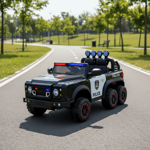 سيارة أطفال كهربائية | مقعد مريح | 6 عجلات | لقياد...