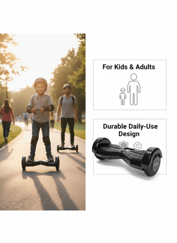 هوفر بورد ذكي مقاس 8 بوصة ببطارية 36V وبلوتوث وإضا...